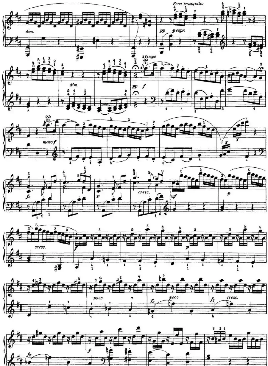 海顿 钢琴奏鸣曲 Hob XVI 24 in D major