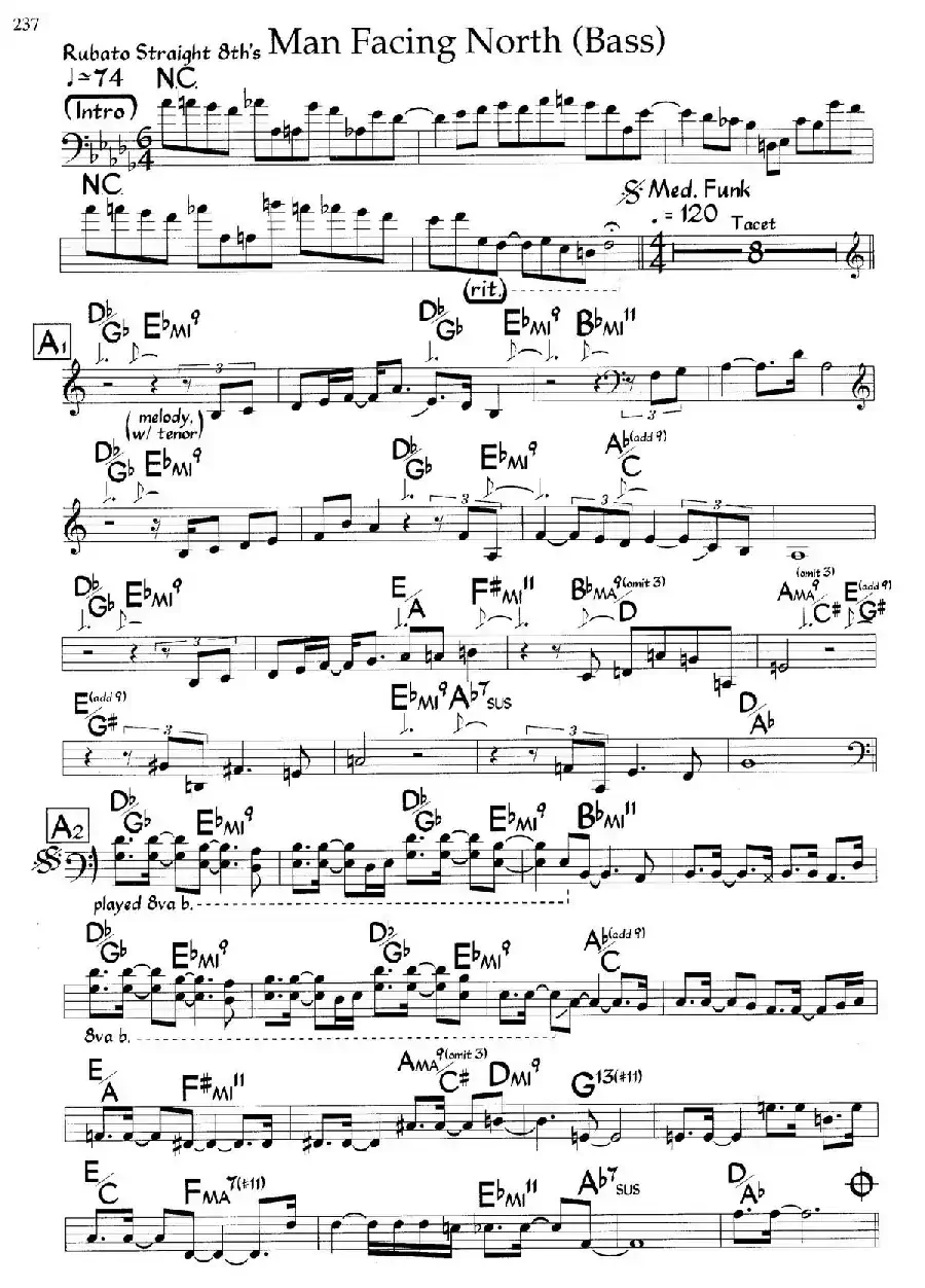 Man Facing North(爵士钢琴曲)