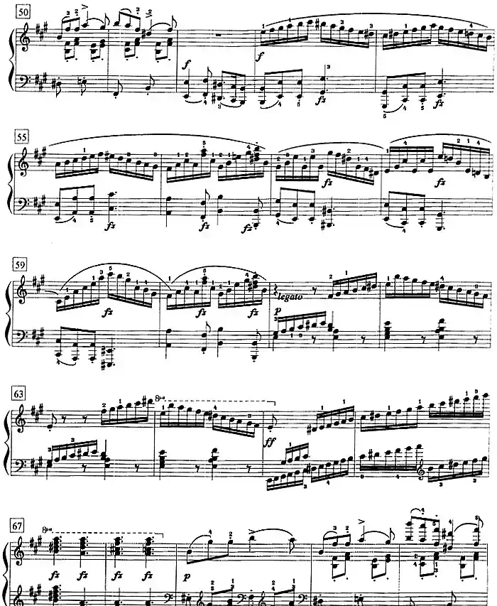 钢琴教程第八级 大型乐曲（A大调奏鸣曲 Op.120 第三乐章）