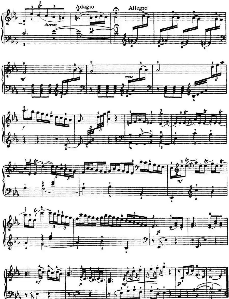 海顿 钢琴奏鸣曲 Hob XVI 28 in E-flat major