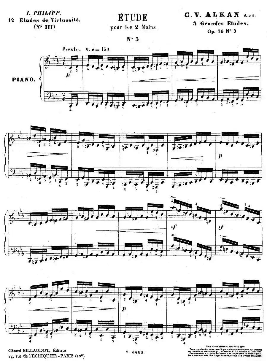 3 Grandes Etudes Op.76 No.3（3首华丽练习曲·3）