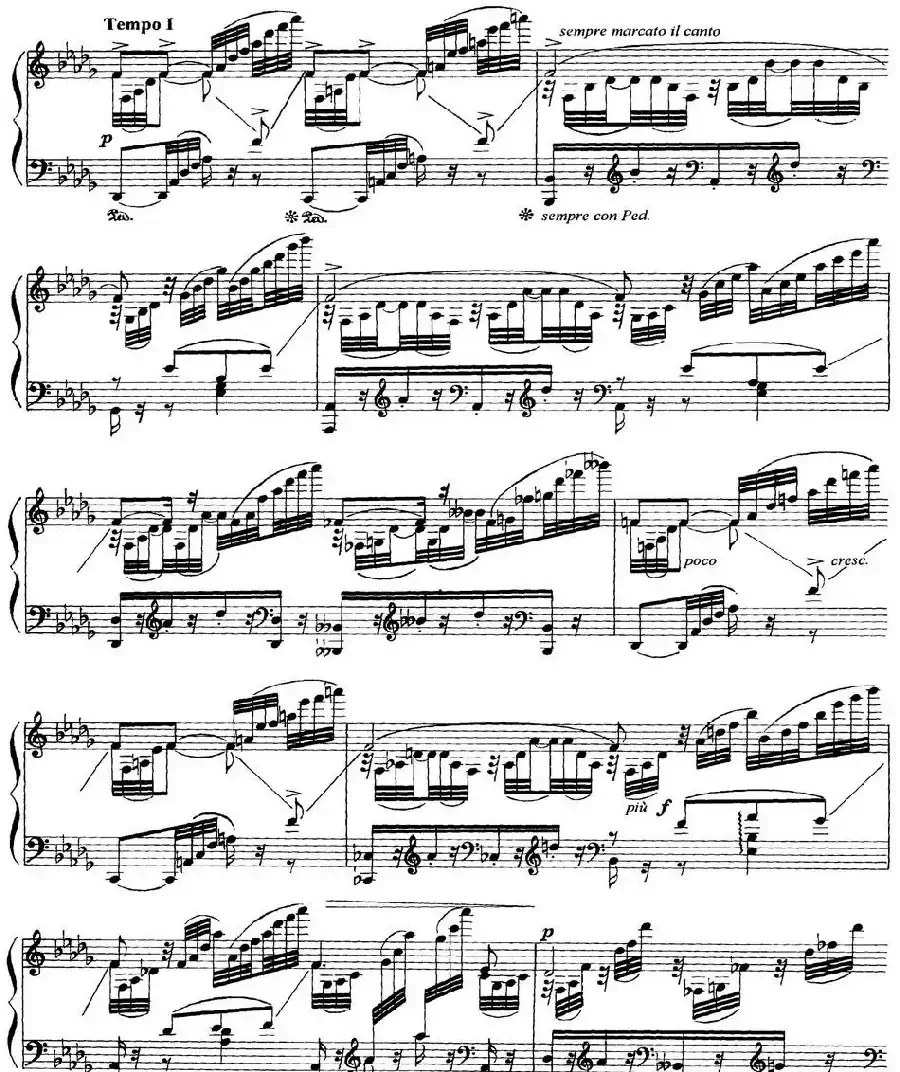 柴可夫斯基18首钢琴小品Op.72（14.Chant elegiaque）