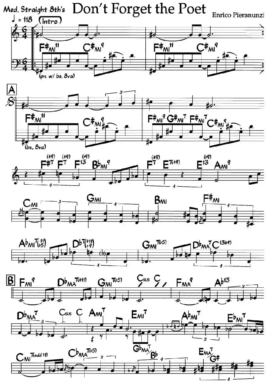Don't Forget the Poet(爵士钢琴曲)