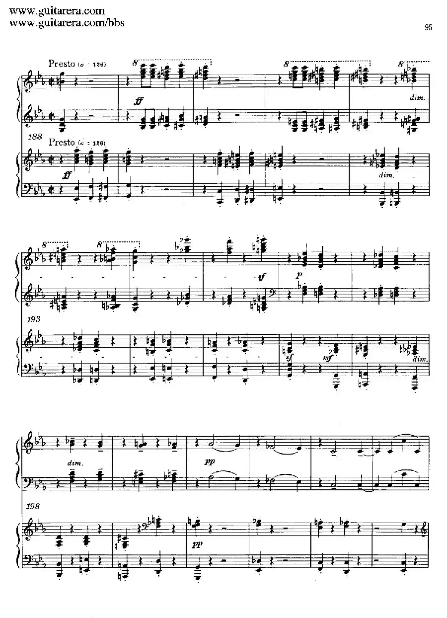 c小调第二钢琴协奏曲 Op.18（双钢琴·第三乐章）