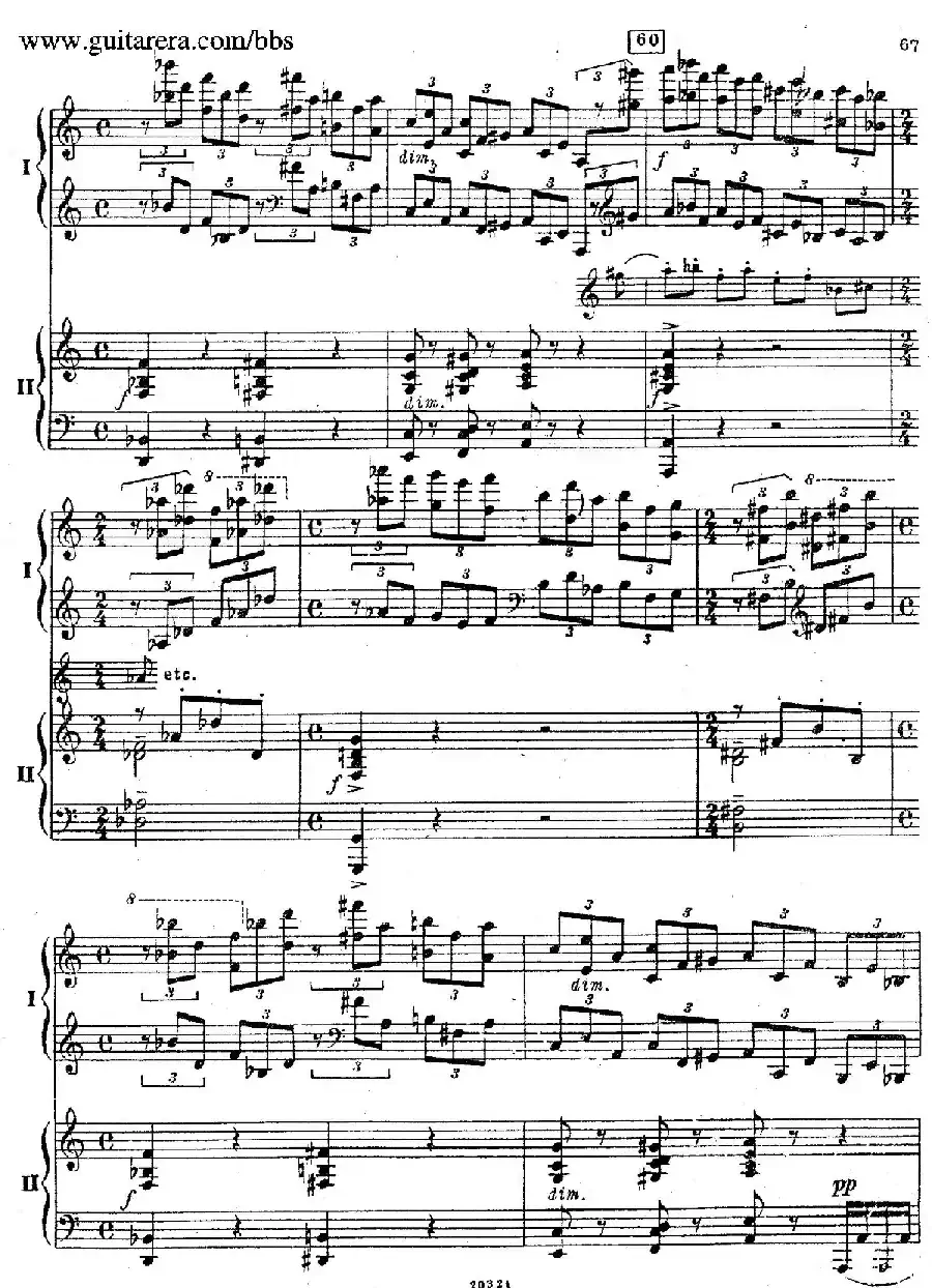 Rhapsody On A Theme Of Paganini Op.43（帕格尼尼主题狂想曲·双钢琴）（P61——87）