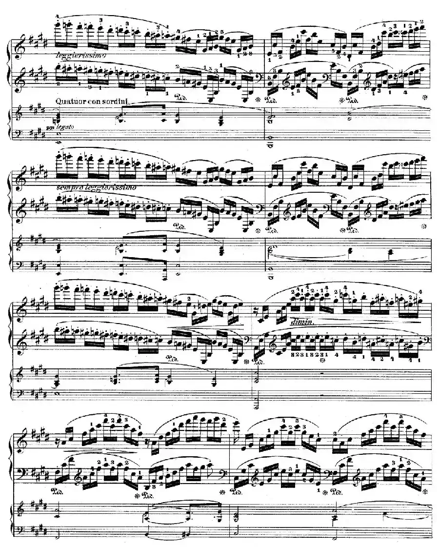 e小调第一钢琴协奏曲 Op.11（钢琴独奏版·第二乐章）