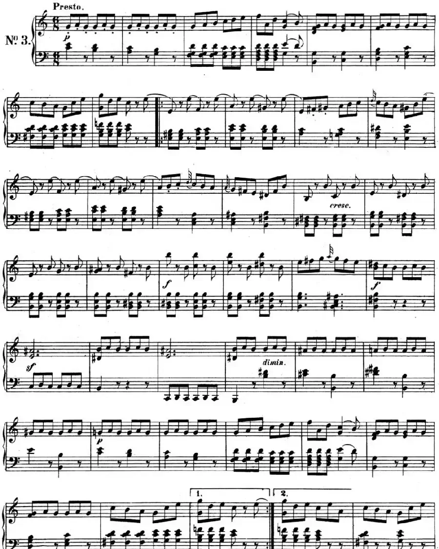 门德尔松无词歌Op.102（NO.3）