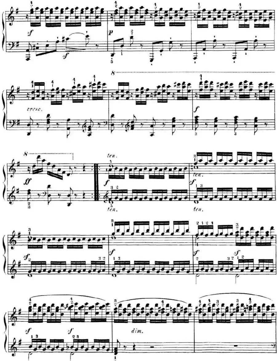 40首车尔尼Op.299钢琴快速练习曲（NO.38）