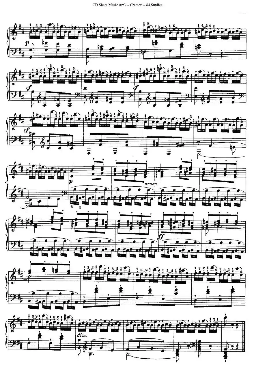 Cramer - 84 exercices（51—55）（克拉莫84首钢琴练习曲）