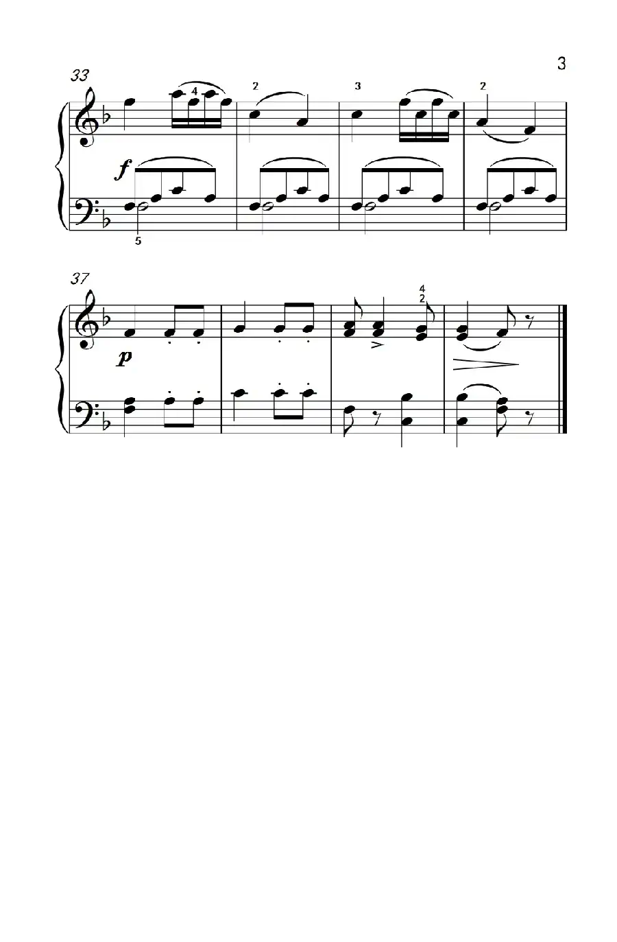 第一级 1.F大调小奏鸣曲（中央音乐学院 钢琴（业余）考级教程 1-3级）