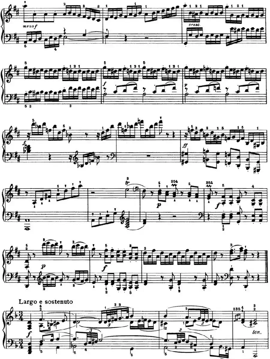 海顿 钢琴奏鸣曲 Hob XVI 37 in D major