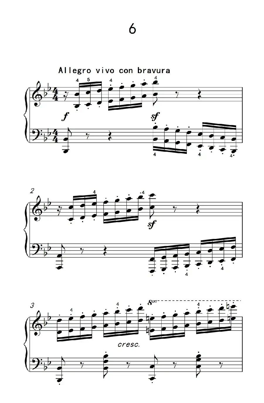 车尔尼钢琴八度练习曲 553(6)