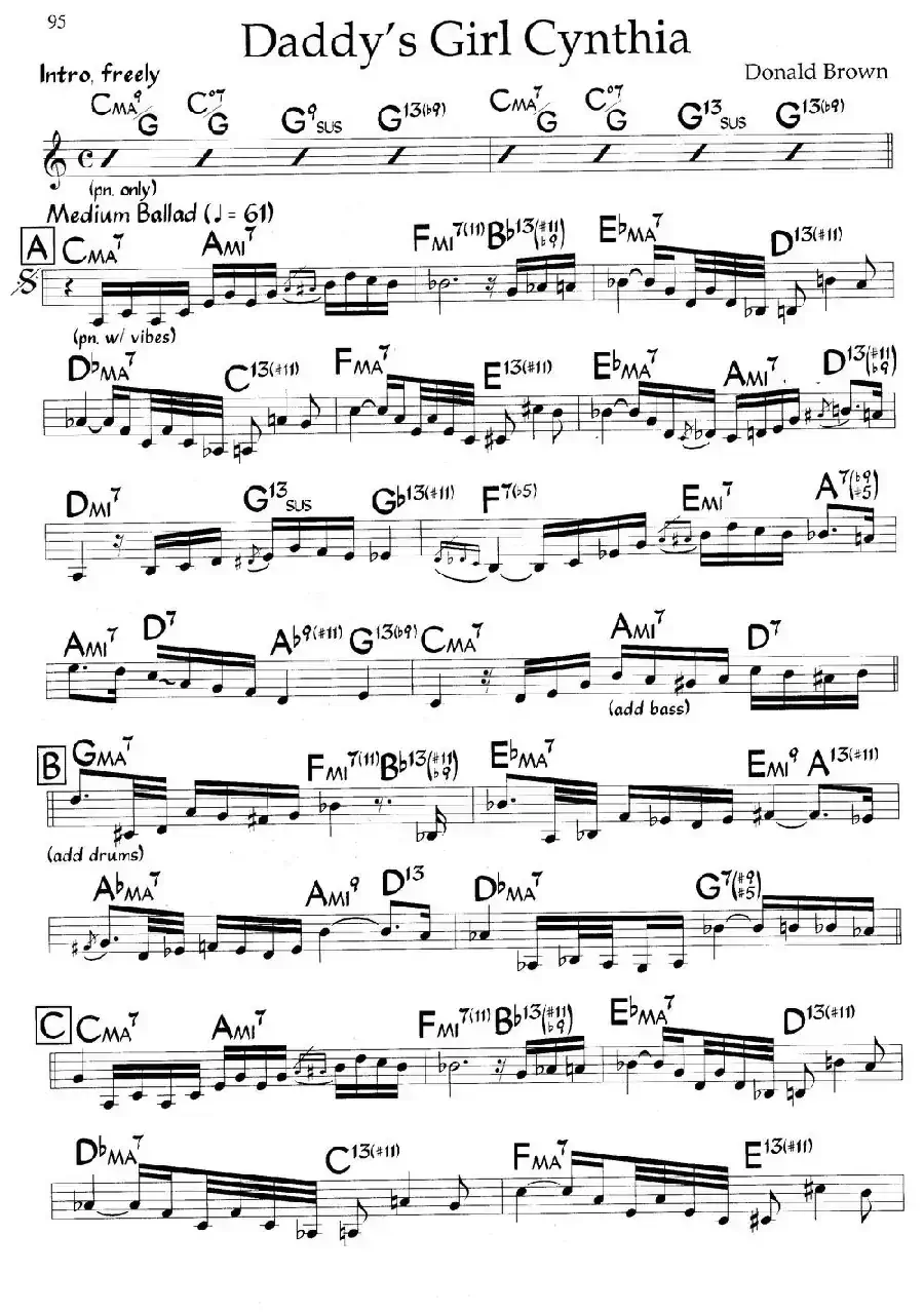 Daddy's Girl Cynthia（爵士钢琴曲）