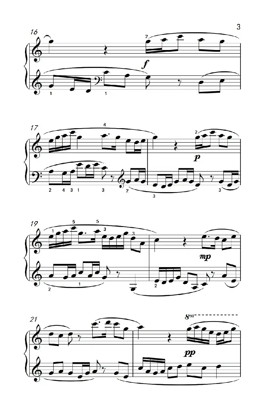 第六级 3.牧童短笛（中央音乐学院 钢琴（业余）考级教程 4-6级）