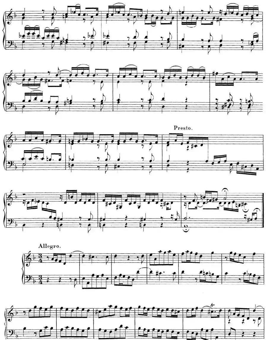 Toccata Minor BWV 913（7首托卡塔·No.4 d小调）