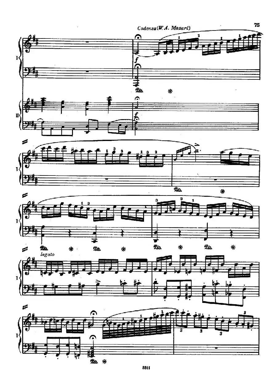 Concerto no 5 K 175 - 2 Piano（Ⅰ）