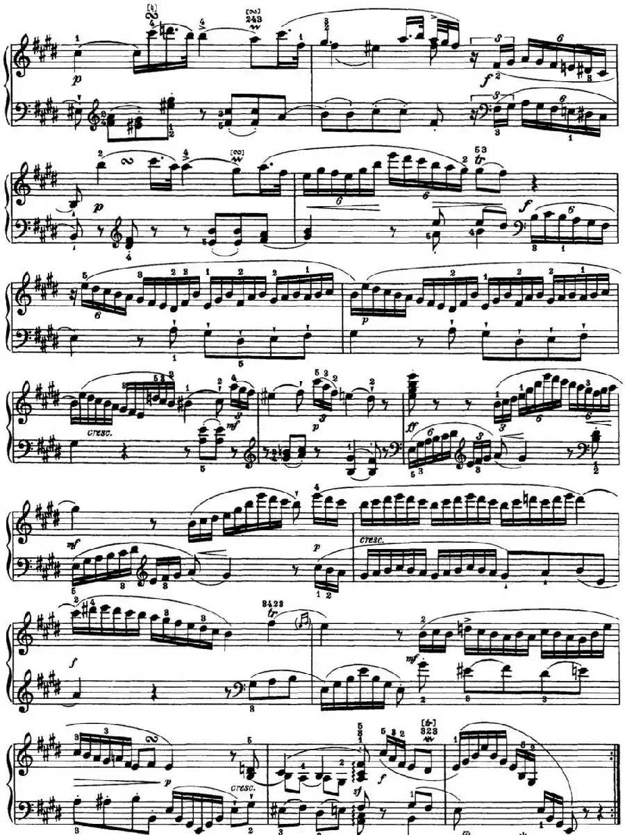 海顿 钢琴奏鸣曲 Hob XVI 31 in E major