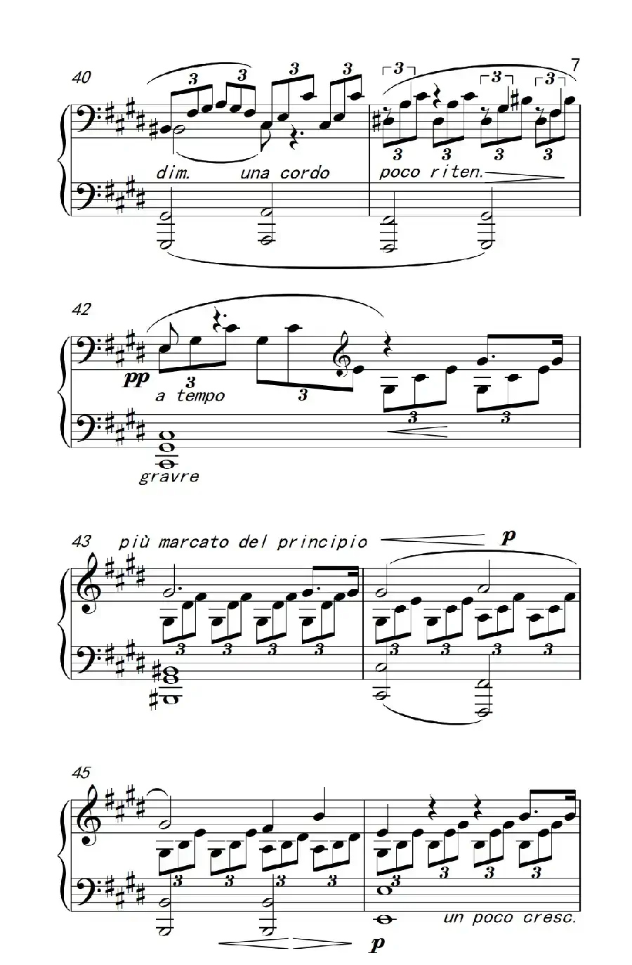 ”月光“奏鸣曲第一乐章