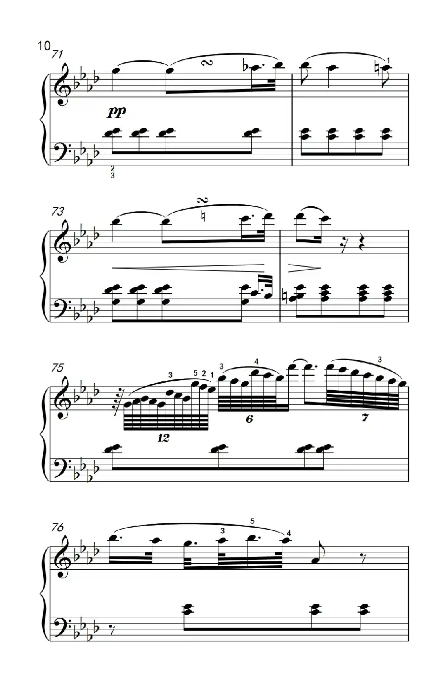 奏鸣曲 Opus 10 Nr.1 第二乐章（贝多芬奏鸣曲集 2）