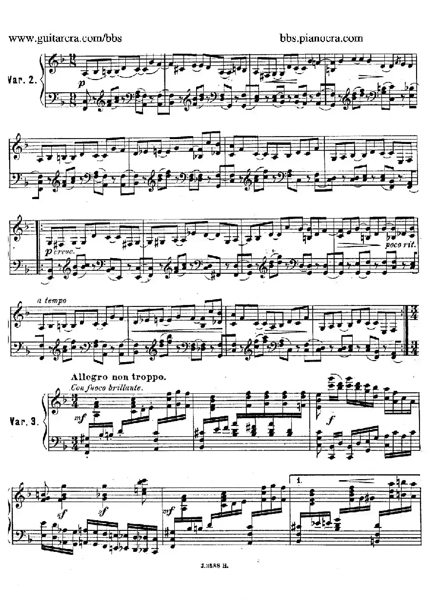 Theme with Variations and Fugue in F Major Op.14 （F大调主题变奏与赋格）