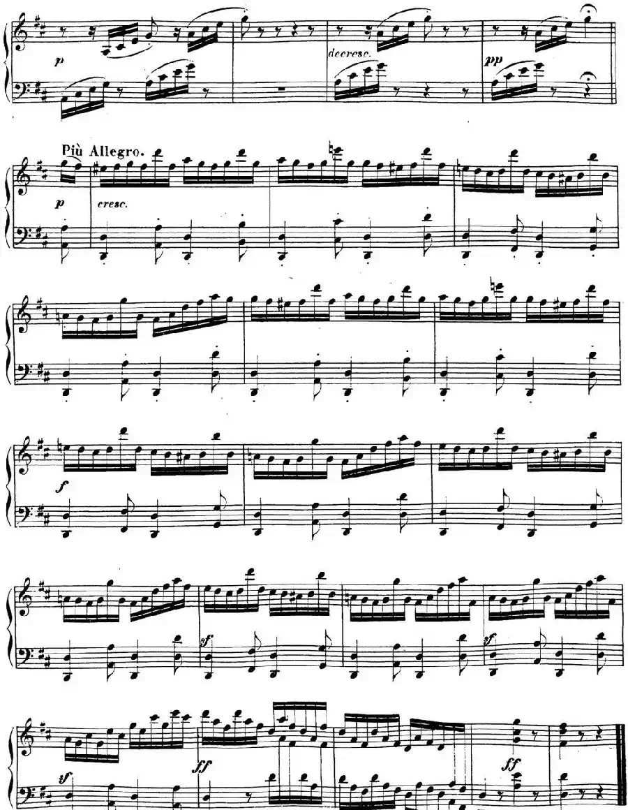 贝多芬钢琴奏鸣曲15 田园 D大调 Op.28 D major