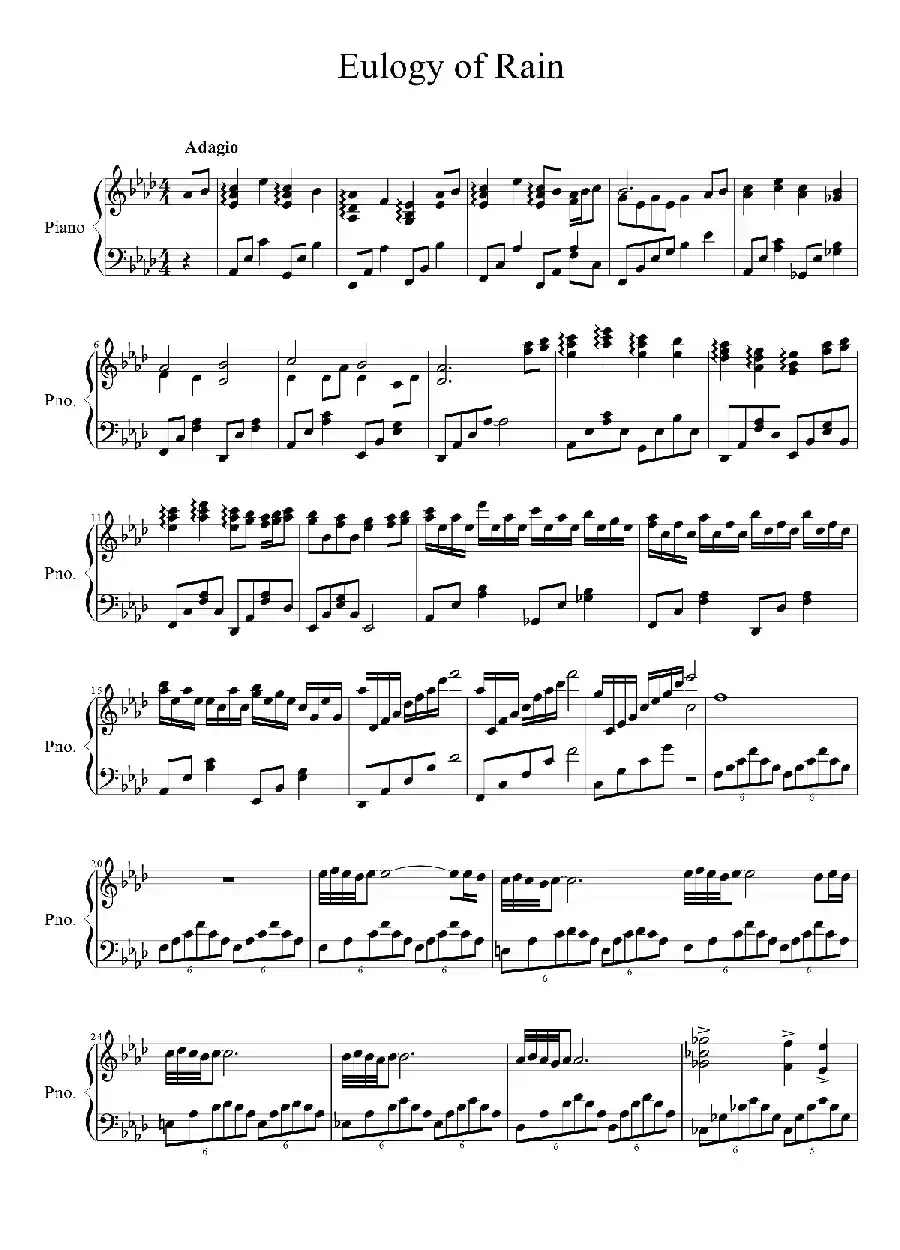 雨的随想（Eulogy of Rain）