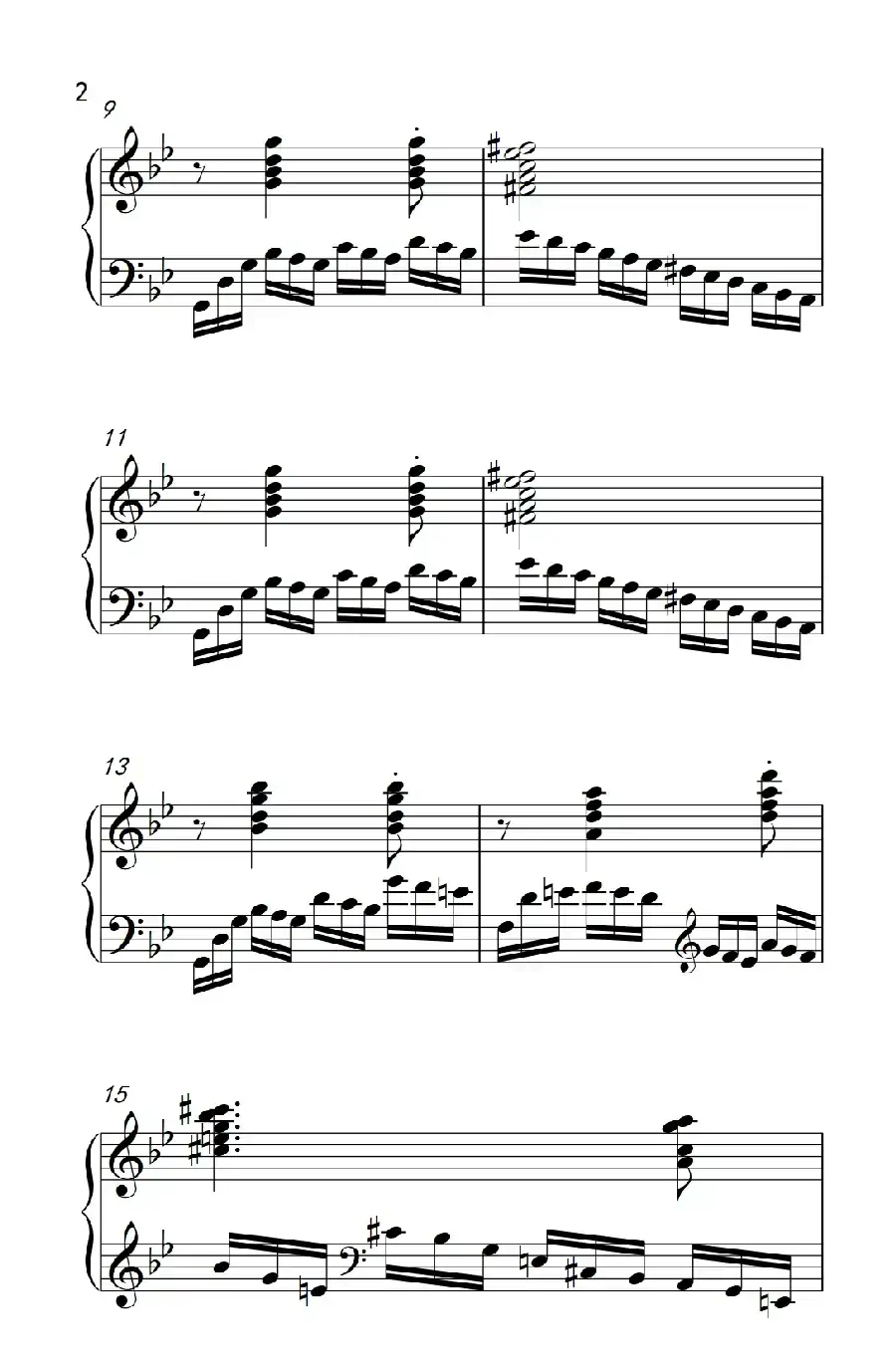 莫什科夫斯基 钢琴练习曲（第二首）