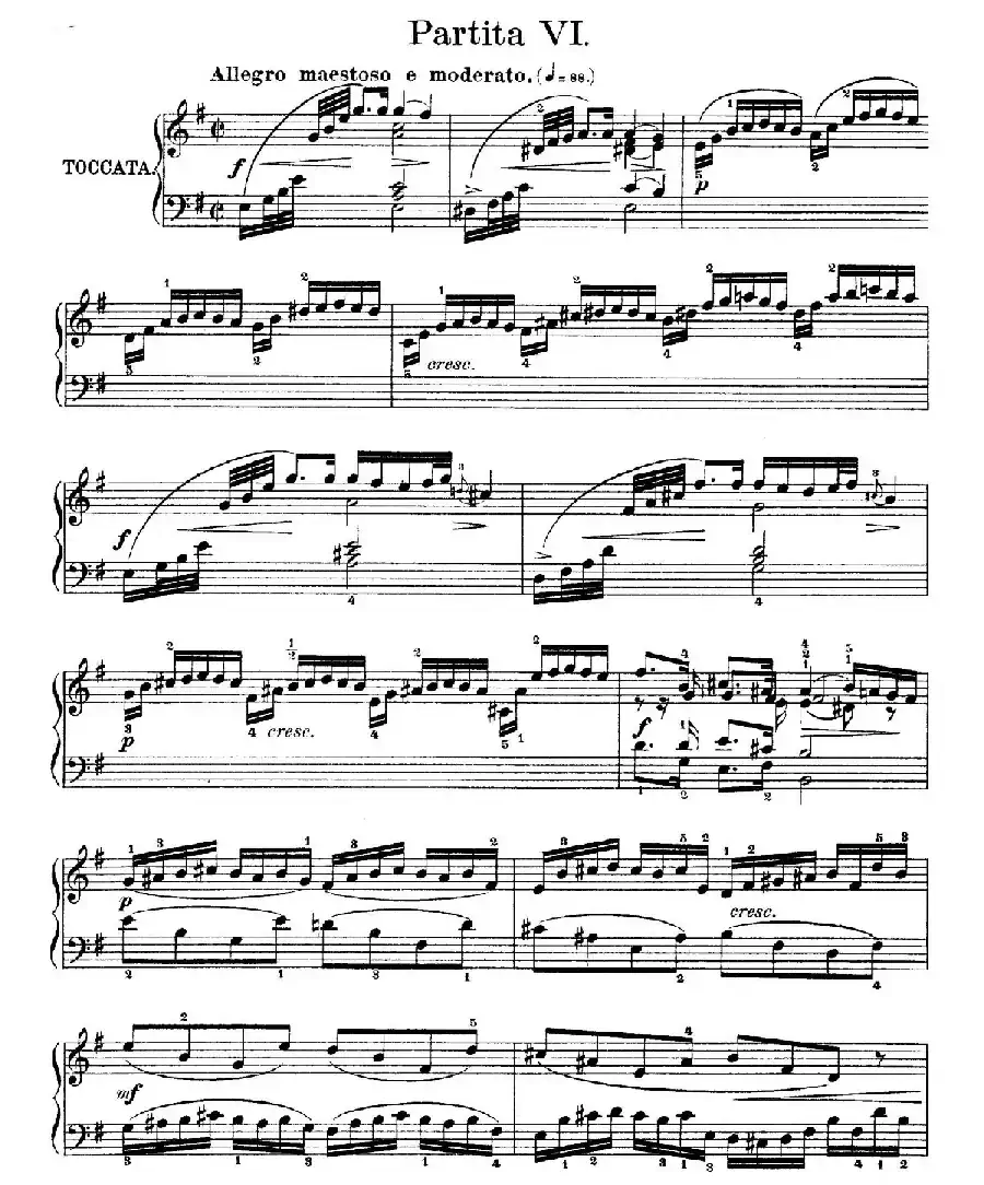 Six Partitas BWV 825-830（6首帕蒂塔·6）