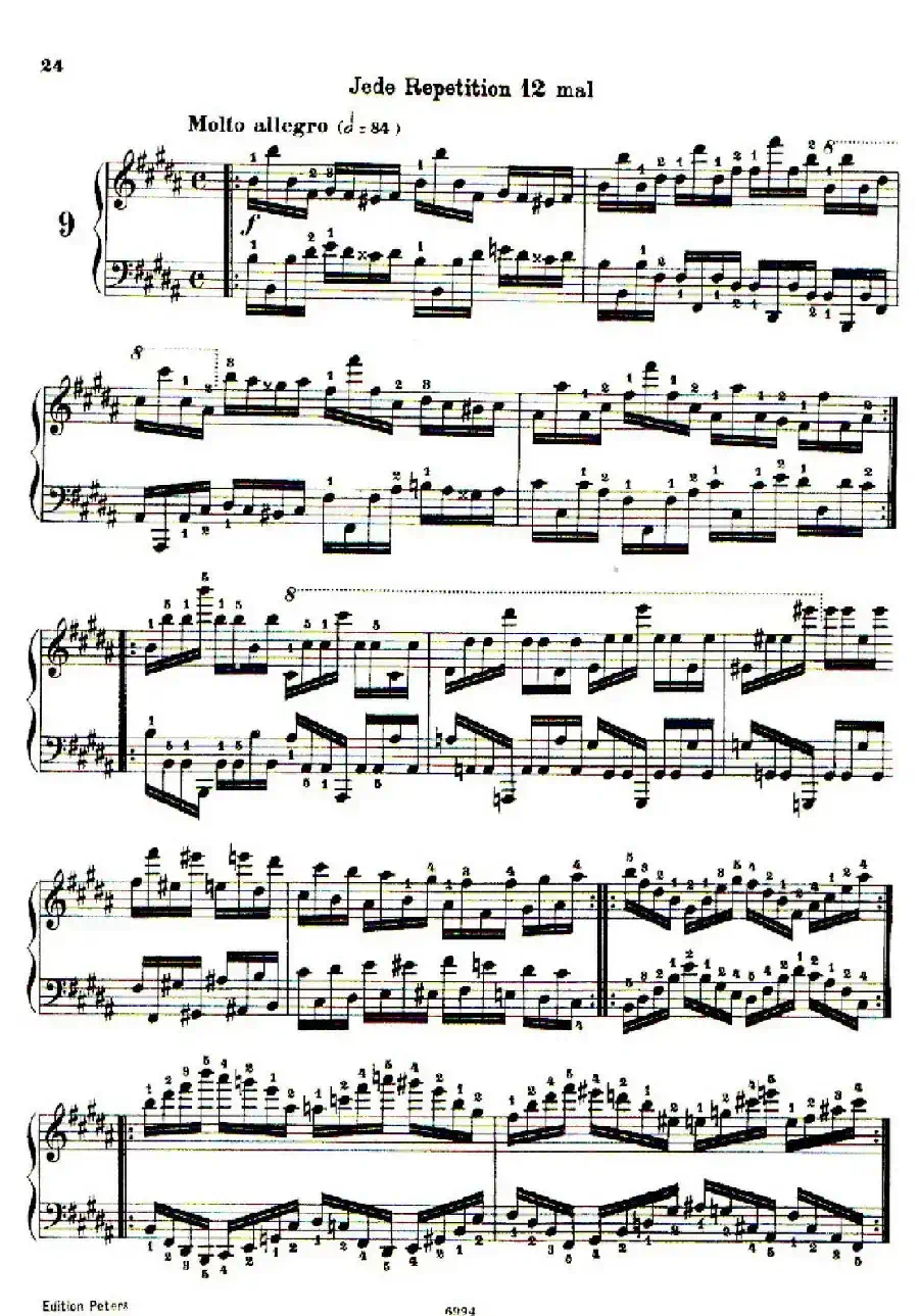 School of the Virtuoso Op.365（60首钢琴高级练习曲·9）