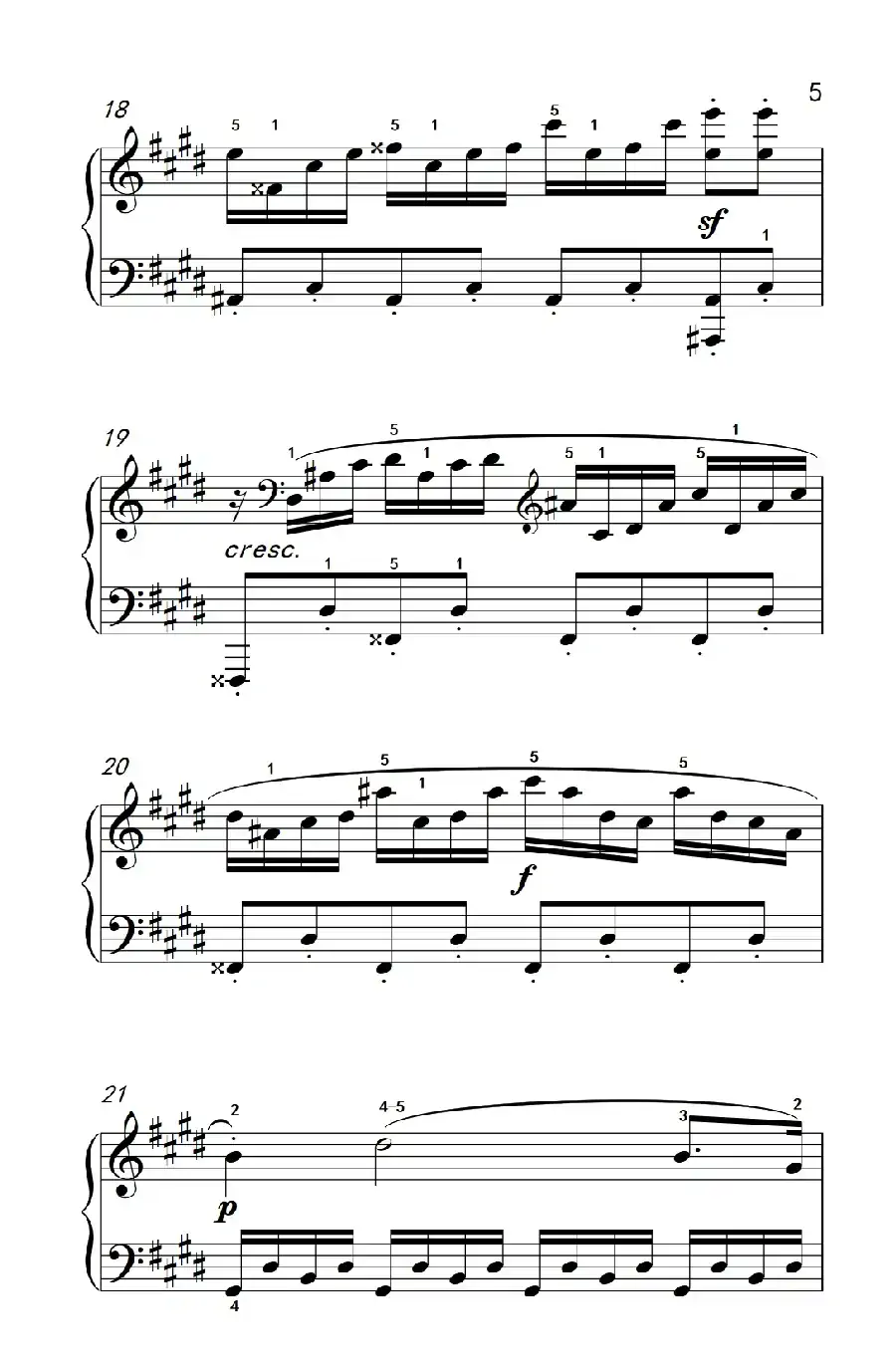 第十四号钢琴奏鸣曲（月光） 激动的急板