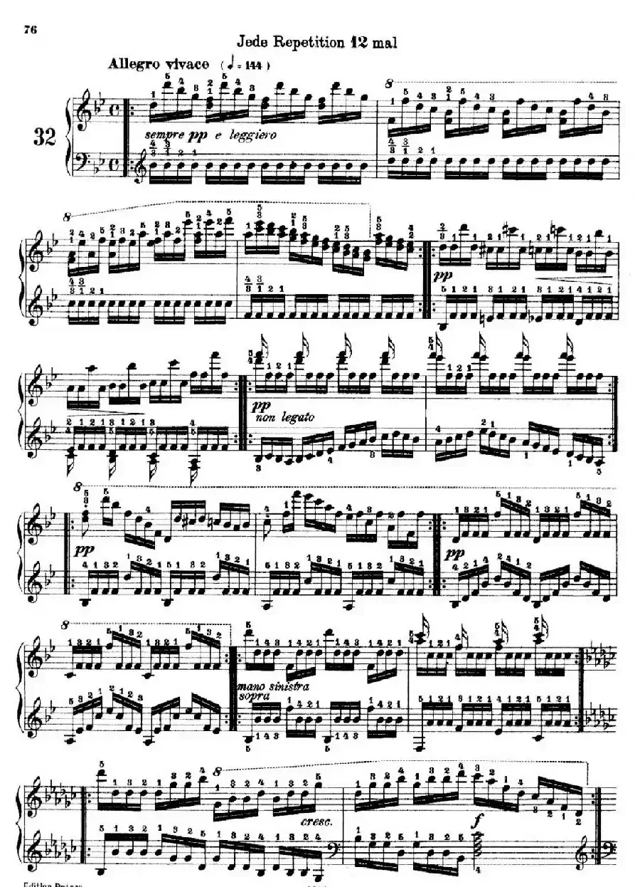 School of the Virtuoso Op.365（60首钢琴高级练习曲·32）