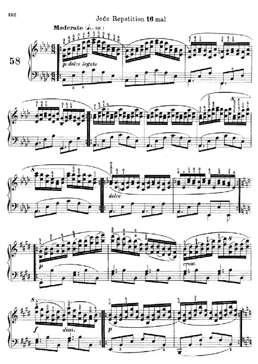 School of the Virtuoso Op.365（60首钢琴高级练习曲·58）