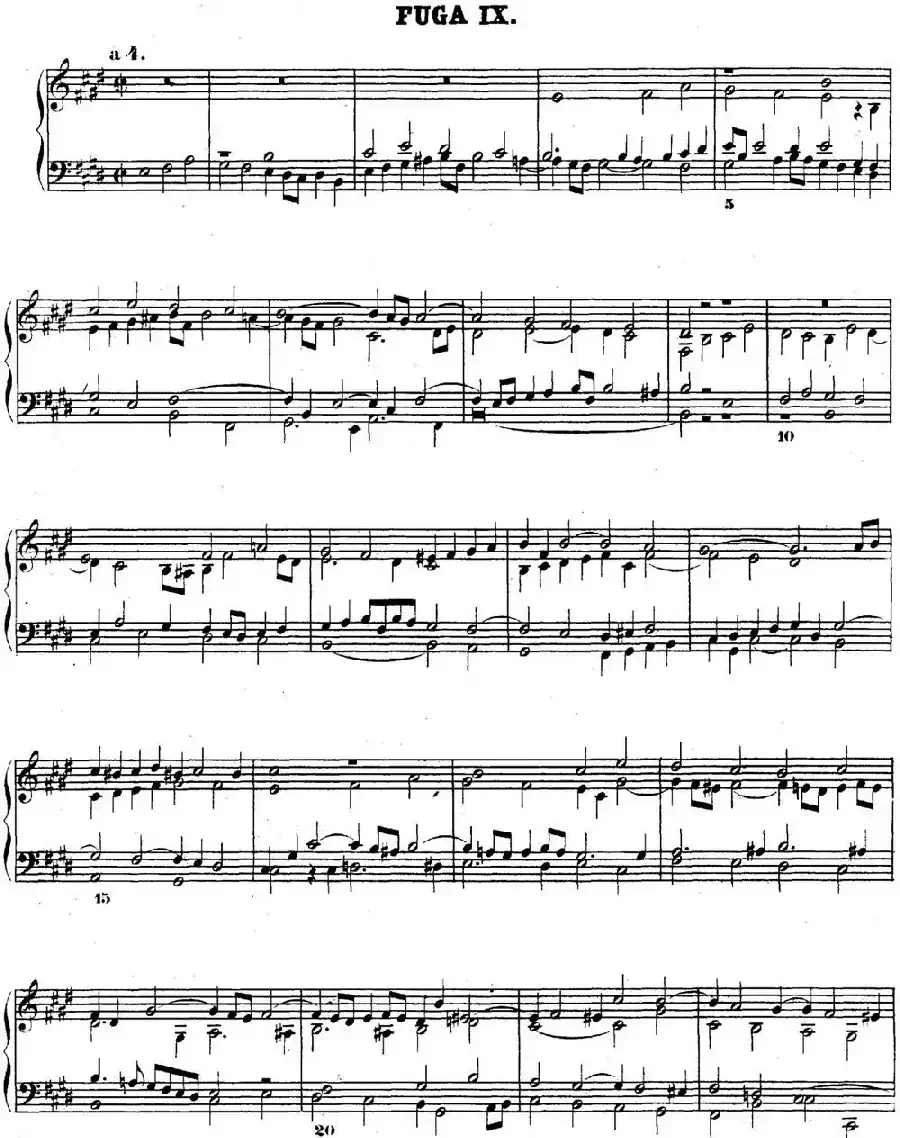 巴赫《平均律钢琴曲集·第二卷》之赋格曲(NO.9)