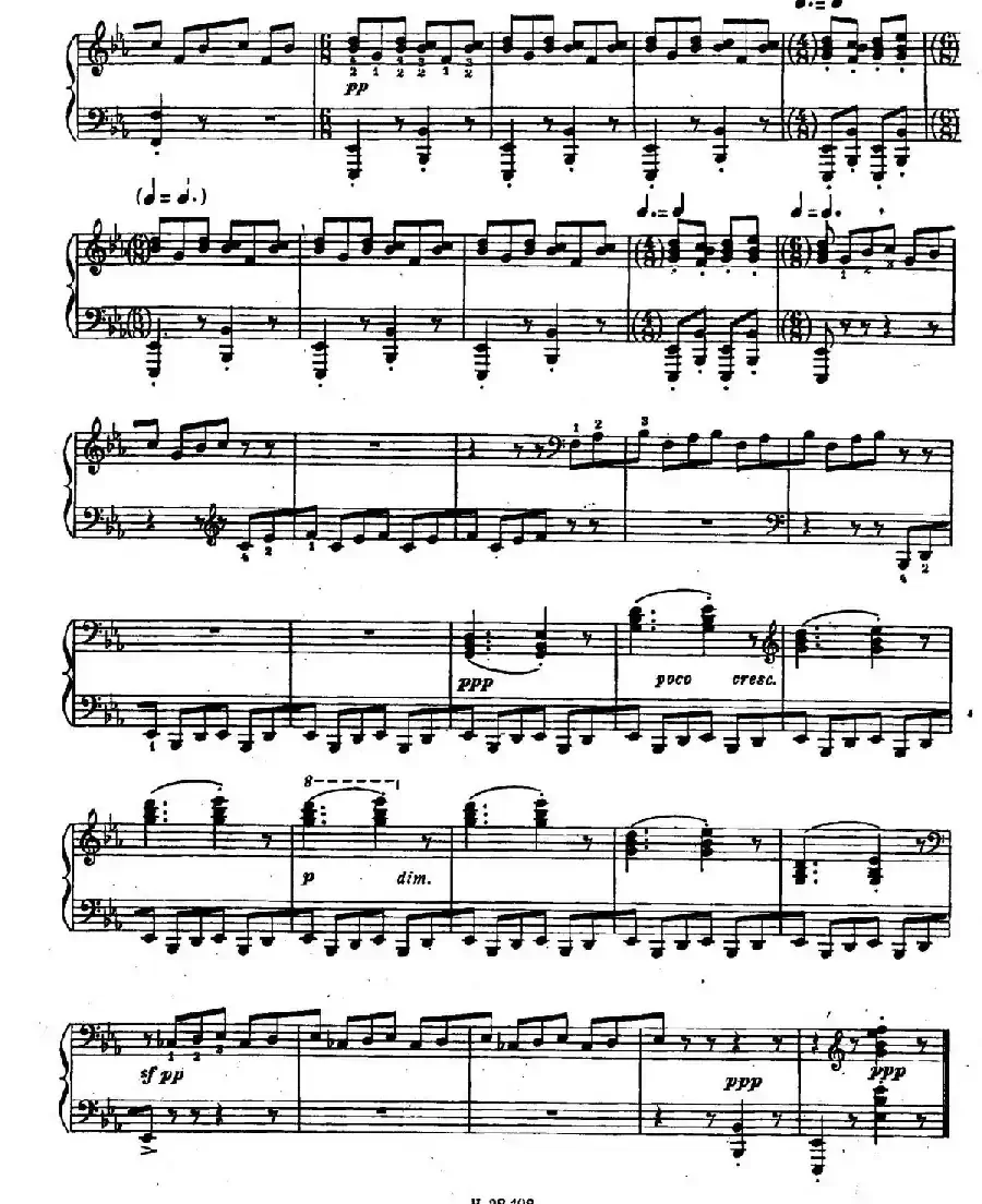 Ten Bagatelles Op.5（10首小品·7. 降E大调）