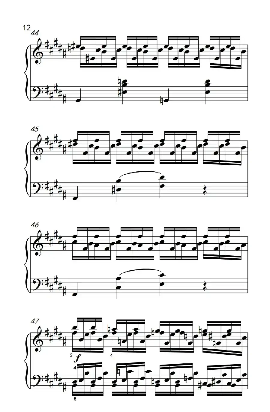 莫什科夫斯基 钢琴练习曲（第十五首）