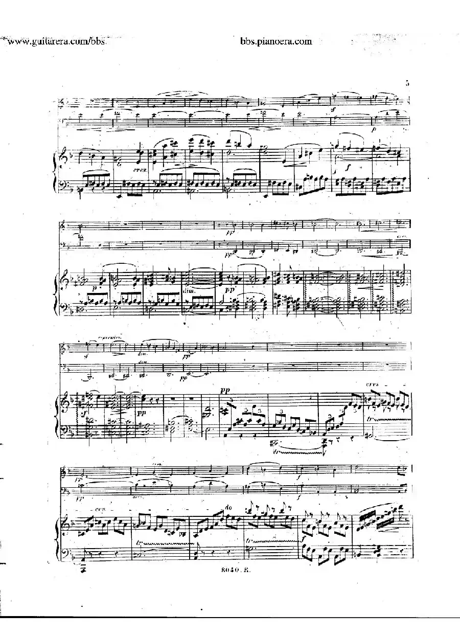 Piano Trio No.1 in d Minor Op.49（d小调第一钢琴三重奏·第一乐章）