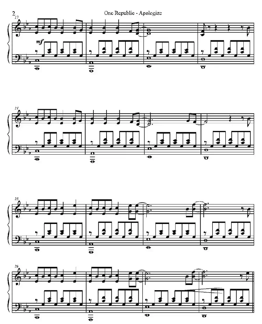 One Republic - Apologize