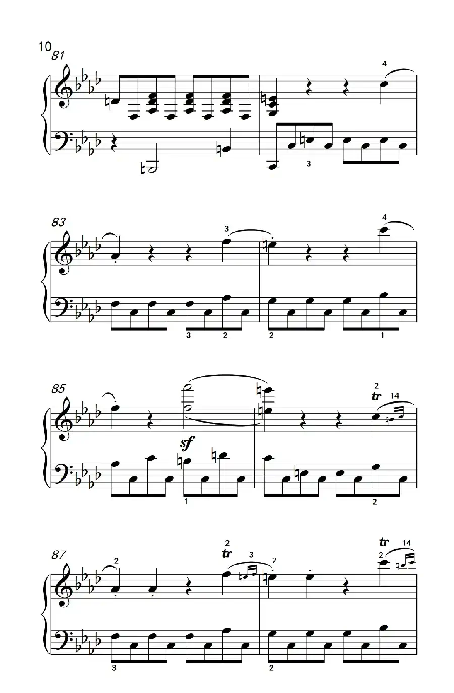 奏鸣曲 Opus 2 Nr.1 第一乐章(贝多芬奏鸣曲集 1)