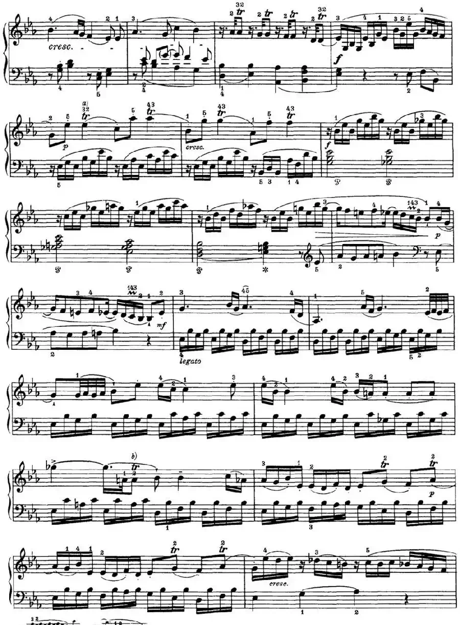 海顿 钢琴奏鸣曲 Hob XVI 45 Divertimento Eb major