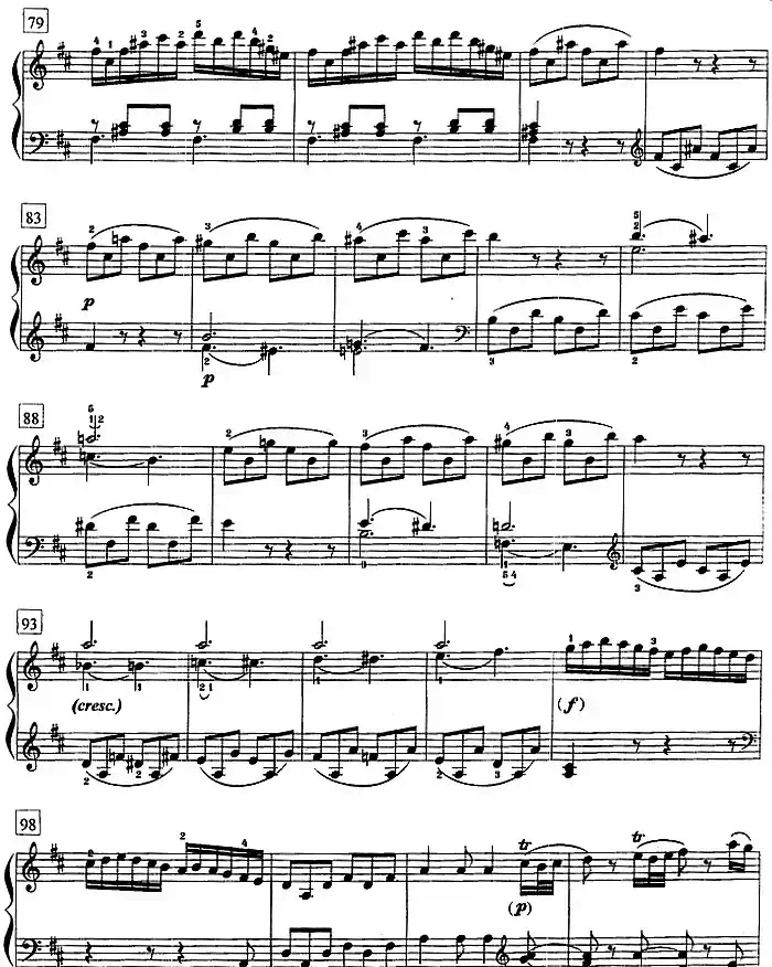 钢琴教程第七级 大型乐曲（D大调奏鸣曲 K.576）