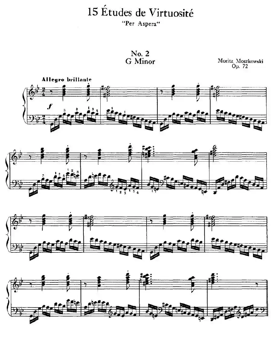15 Etudes de Virtuosité, Op.72 No.2（十五首钢琴练习曲之二）