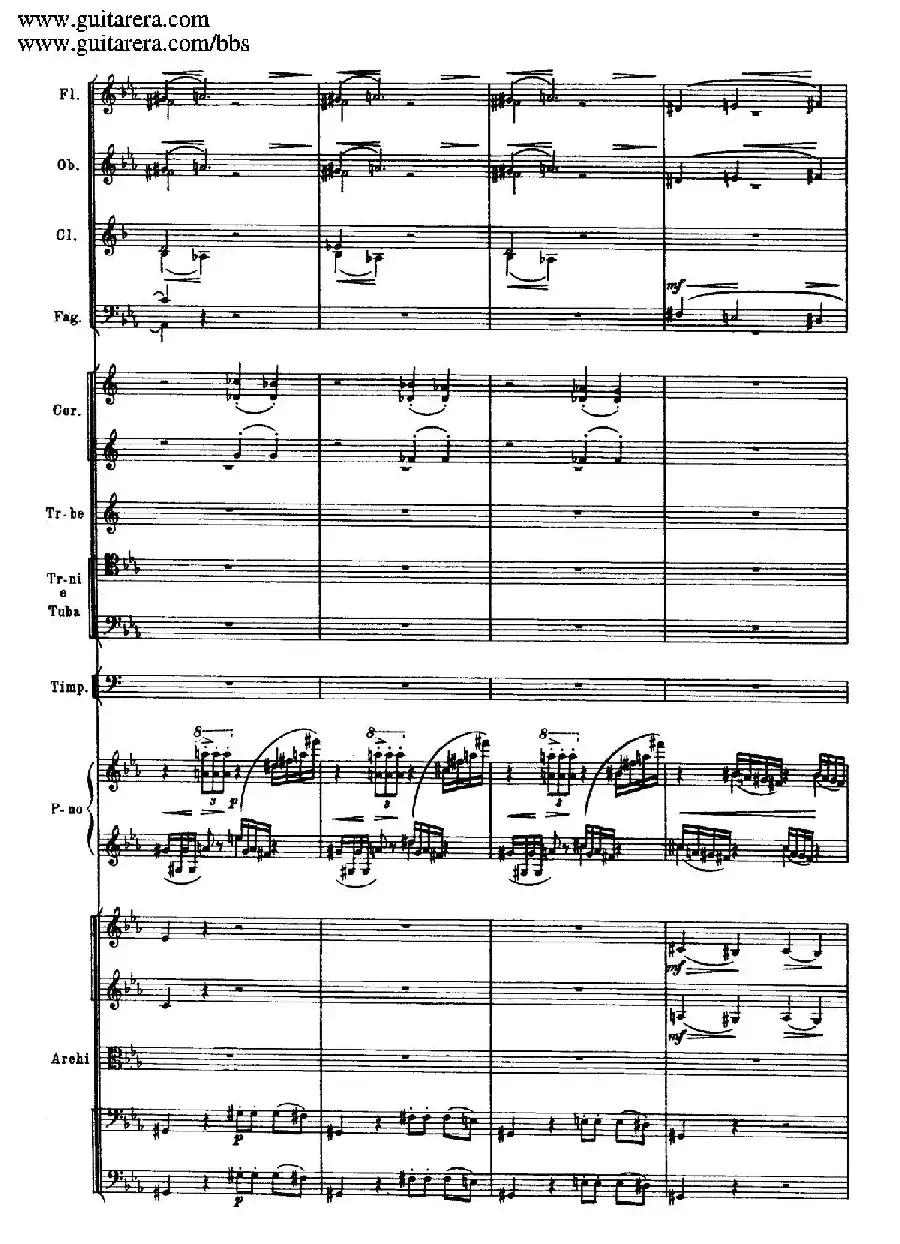 c小调第二钢琴协奏曲 Op.18（第一乐章总谱·P19——27）