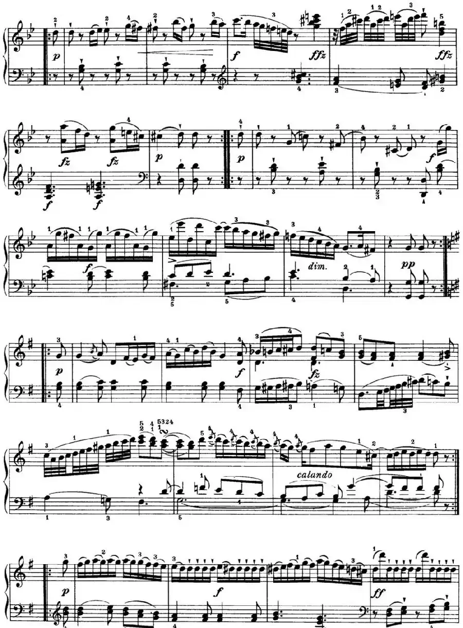 海顿 钢琴奏鸣曲 Hob XVI 40 in G major