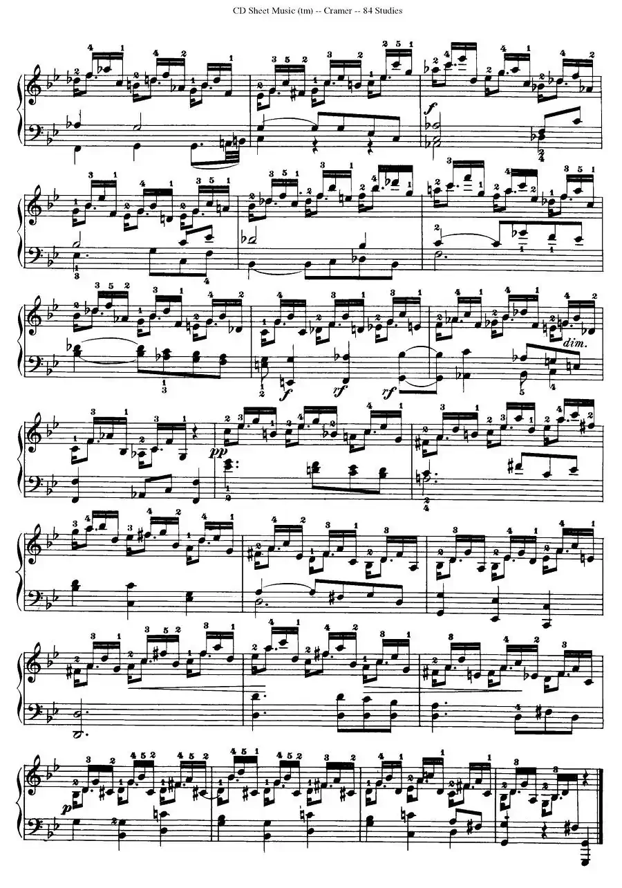 Cramer - 84 exercices（56—60）（克拉莫84首钢琴练习曲）