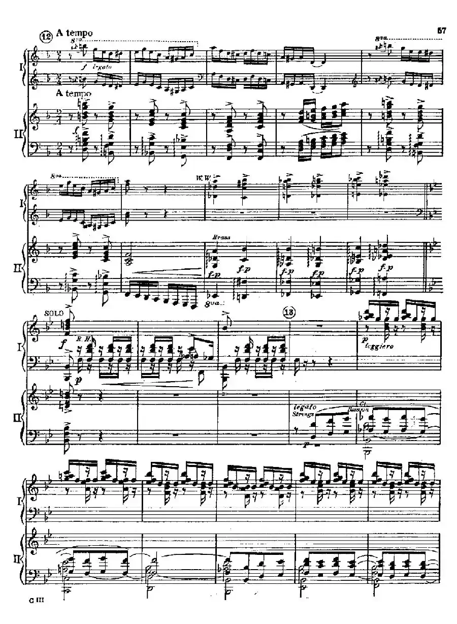 F大调爵士钢琴协奏曲（美版双钢琴原谱 P51—60）