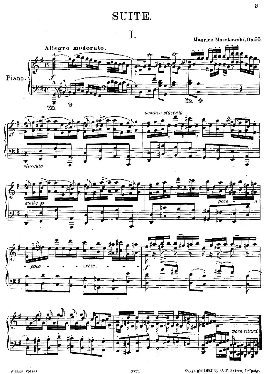 Suite in G Major Op.50（G大调组曲·Ⅰ）
