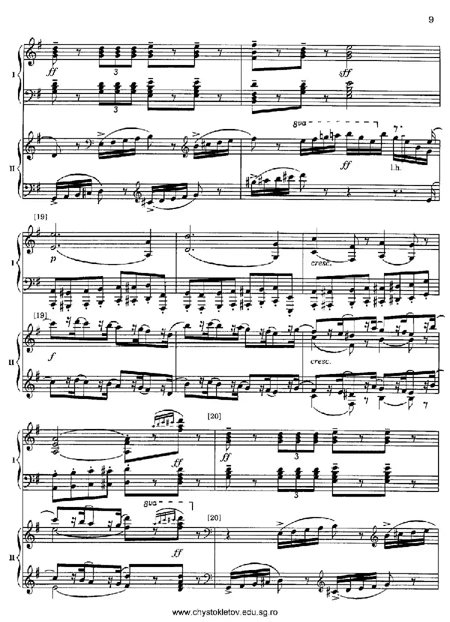 Nutcracker Op.71 芭蕾舞剧《胡桃夹子》（改编双钢琴版·第二部分）