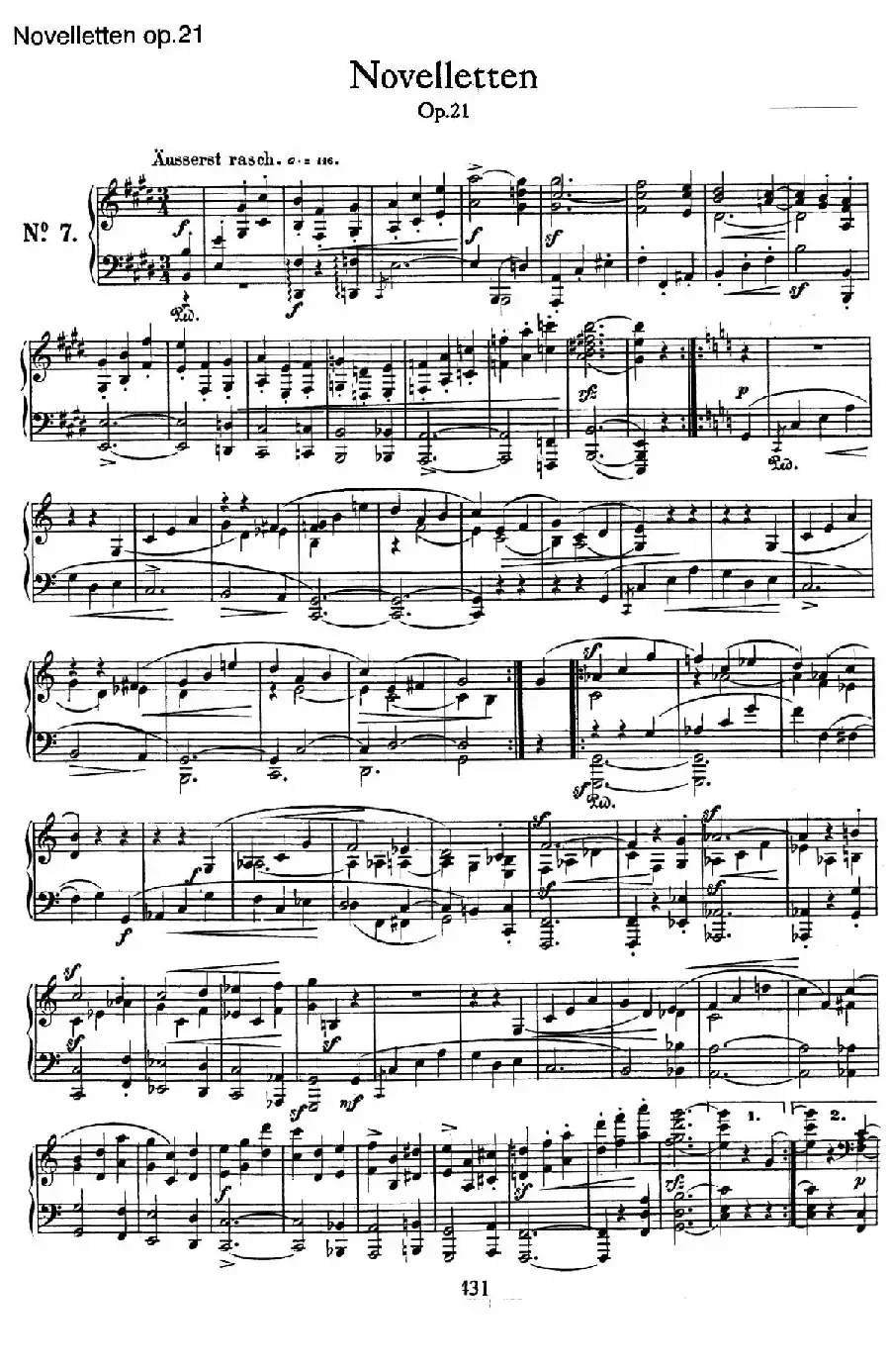 Novelletten Op.21（7）