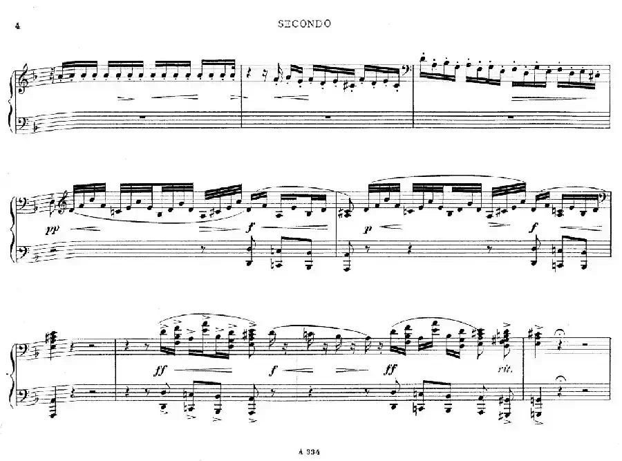 d小调托卡塔与赋格（BWV 565·雷格改编钢琴四手联弹版）