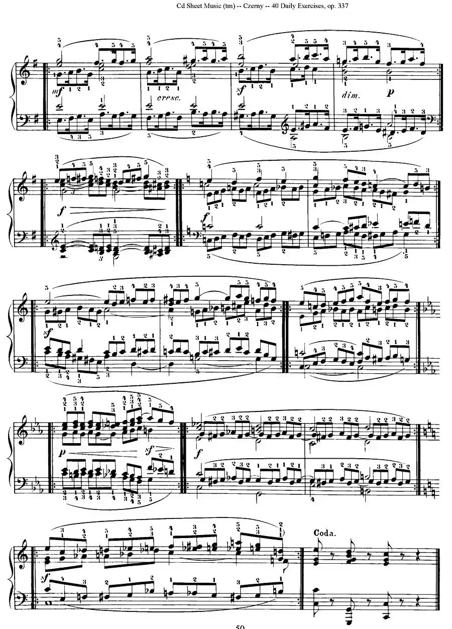 Czerny - 40 Daily Exerci Op.337（35—40）（40首日常训练曲）